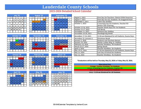 Lauderdale County Schools Calendar 2025-2026 in PDF - School Calendar Info