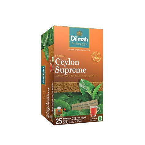 Dilmah Ceylon Supreme Tea, 2g X 25 Tea Bags : Amazon.in: Grocery ...
