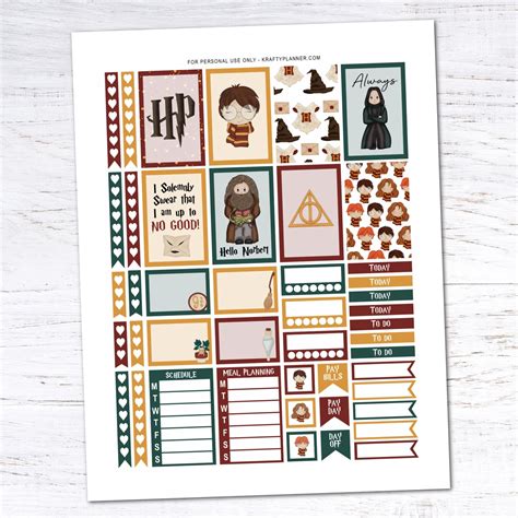 Harry Potter Stickers Printable - Free Printable