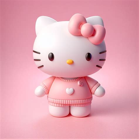 Hello Kitty en estilo 3D, tonos rosas 🩷 | Fomi moldeable paso a paso ...
