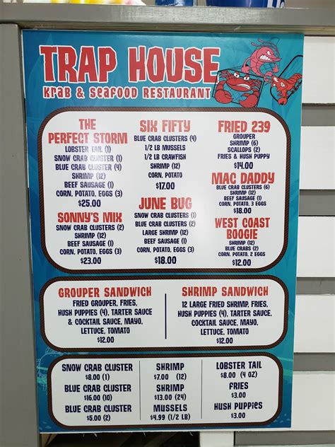 Menu at Ocean Seafood Market & Restaurant, Fort Myers