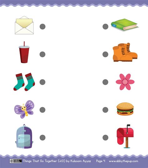 Match things That Go Together | Free Printable Puzzle Games