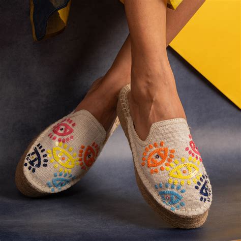 Joie Evil Eye Offwhite Espadrilles Platforms – PariPari Life