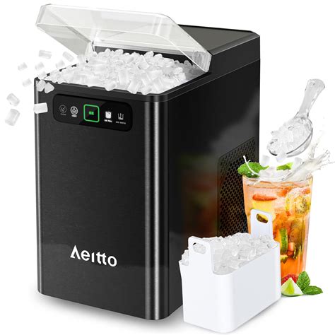 Aeitto Nugget Ice Maker 40Lbs/24H, Countertop Soft Chewable Ice Pebble ...