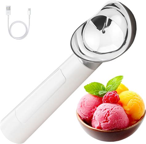 Amazon.com: Rechargeable Heated Ice Cream Scoop - 2oz Electric Scooper ...
