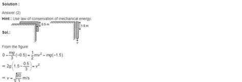 One meter, of a uniform rope of length 3 m, is hanging over the edge of ...