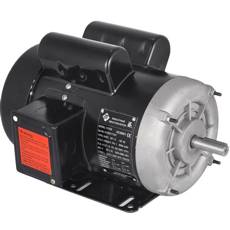 Buy VEVOR 1.5HP Compressor Electric Motor, 3450rpm Reversible Single ...