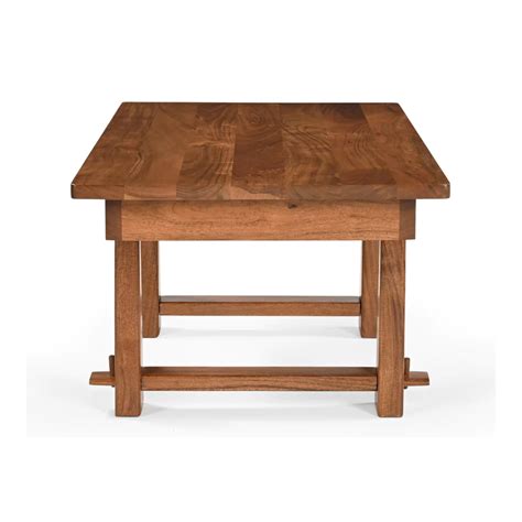 Aranya Rustic Solid Acacia Wood Rectangular Center Table – RadiantFurn
