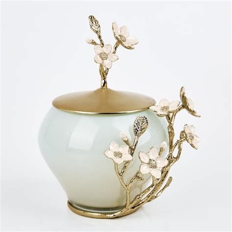 Buy Eternity Vivere Glass Floral Decorative Canister from Home Centre ...