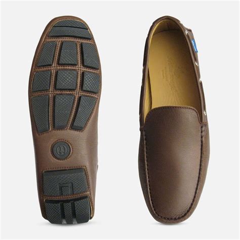 Brown Leather Italian Mens Driving Shoes by Arthur Knight