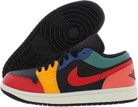 Nike Women's Air Jordan 1 Low UNC Basketball Shoe, Black/Fire Red-taxi ...