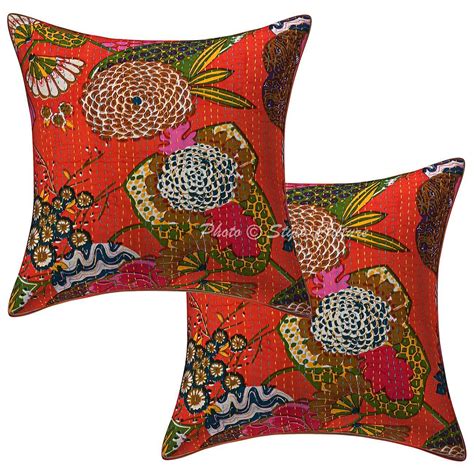 Buy Stylo Culture Ethnic Tropicana Cushion Covers 20x20 Inches Set of 5 ...