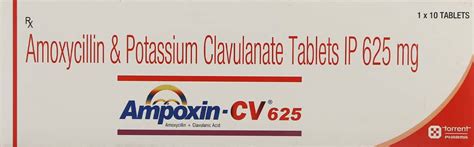 Ampoxin Cv 625mg Strip Of 10 Tablets: Uses, Side Effects, Price ...