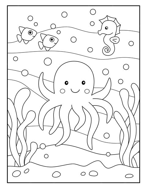 Ocean Coloring Pages Preschool