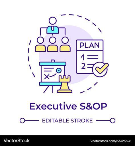 Executive sop multi color concept icon Royalty Free Vector