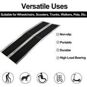 Buy 10FT Foldable Wheelchair Ramp for Home,Portable Aluminum Folding ...