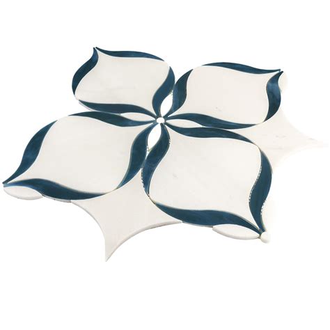 Luna Art Glass Honed Waterjet Mosaic | Floor and Decor