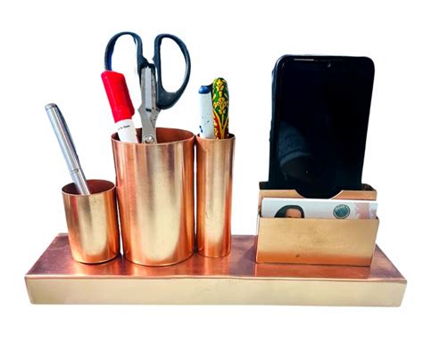 Desk Organizer - Wooden Peacock Pen Stand Manufacturer from Thane