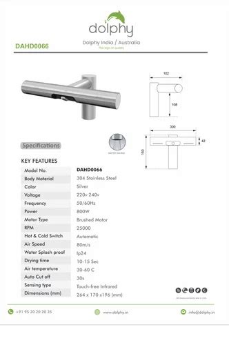 Automatic Hand Dryer - Dolphy Hand Dryer Manufacturer from Surat