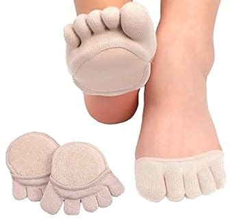 Buy DIVHUK Five Finger Socks No Show Liner Socks Half Toe Topper Socks ...