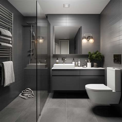 Modern Grey Small Bathroom Ideas