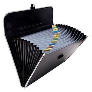 SPS 13 Pocket Expanding File Folder with Buckle Closure,Label Index and ...