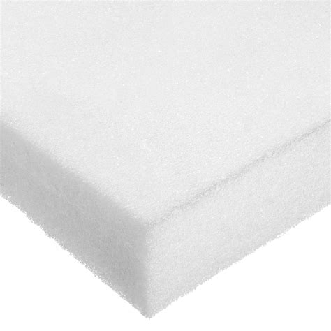 White Polyurethane Foam Sheet - 3 lbs / cu. ft. - 1" Thick x 12" Wide x ...