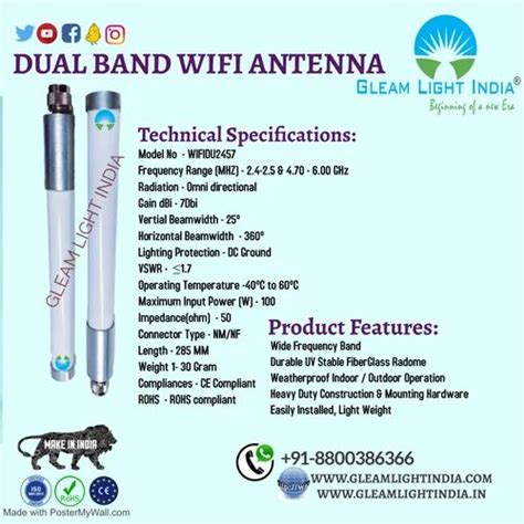 DUAL BAND Wifi Antenna - Wifi Dual Band Antenna Manufacturer from New Delhi