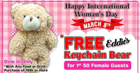 FREE EDDIE’s KEYCHAIN BEAR FOR FEMALE GUESTS ON MARCH 8TH, 71 Thao Dien ...
