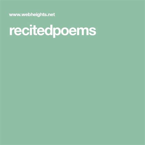 Image result for Poems Recited