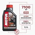 Motul 7100 4T 20W-50 API SN Fully Synthetic Petrol Engine Oil for Bikes ...