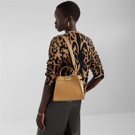 Peekaboo Mini Cuir Beige | Fendi