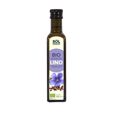 Aceite de Lino BIO 250 ml Sol Natural - Mi herbolaria