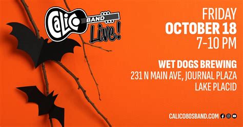 Calico LIVE! at Wet Dogs Brewing, Lake Placid Journal Plaza, 18 October ...