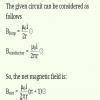 A part of a long wire a carrying a current i is bent into a circle of ...