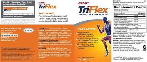 GNC Triflex Fast Acting - Promotes Joint Health (120 Caplets) - NutraC ...