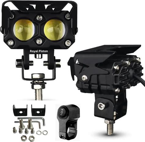 Royal Piston HJG 2 in 1 High Power LED Fog Light - 120W (White + Yellow ...