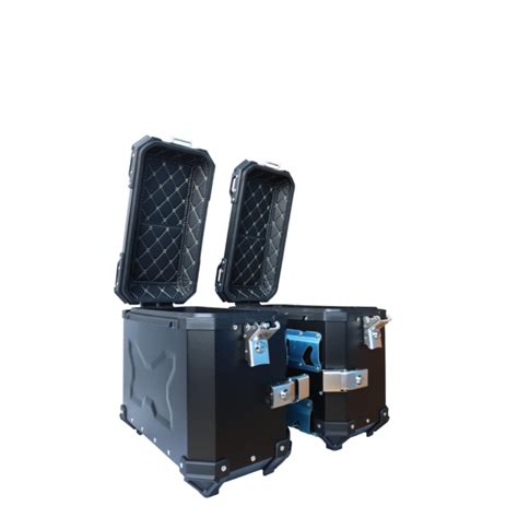 Aluminium Side Box MX 36 Litre Black With Saddle Clamp | Motocare