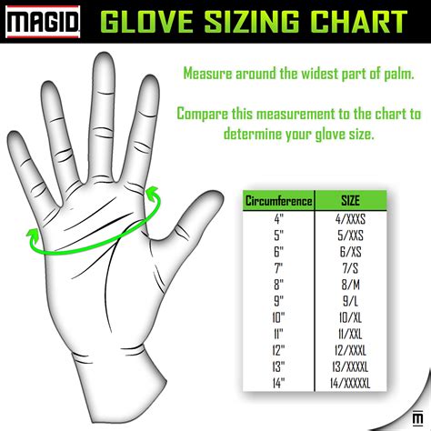 Glove Size Number Chart at Madeleine Frayne blog