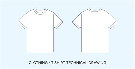 Premium Vector | Tee shirt technical drawing apparel blueprint for ...