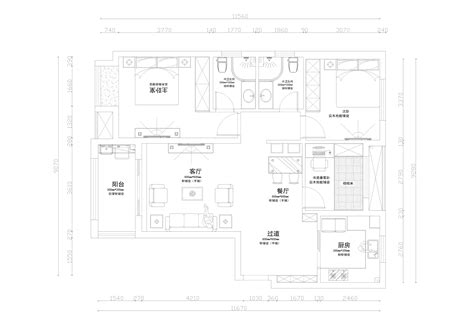 124平米混搭风格三室客厅装修效果图，沙发创意设计图 - 金地新家官网