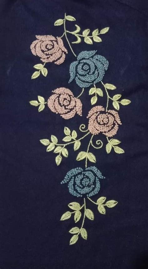 Image result for Embroidered Rose Pattern