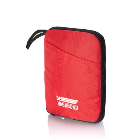 Travel Kit/Passport & card Holder Bag Small Red. – Devagabond
