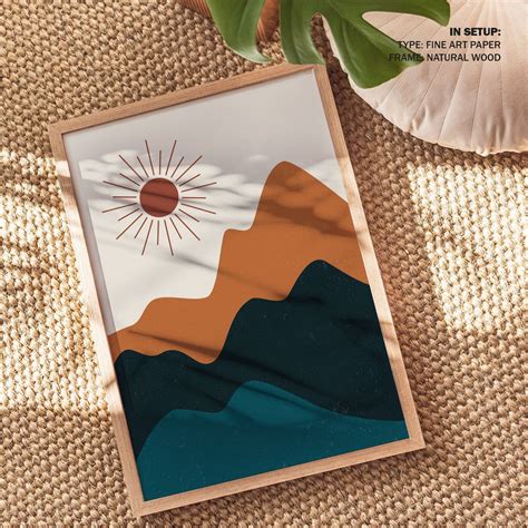 Boho Landscape Mountains 01: Buy Best Framed Boho Art Painting Online ...