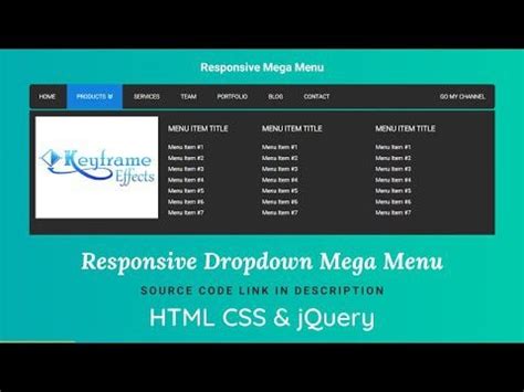 Image result for Mega Menu Hover Function Code