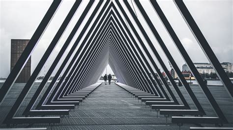 Wallpaper architecture, triangle, structure, people 
