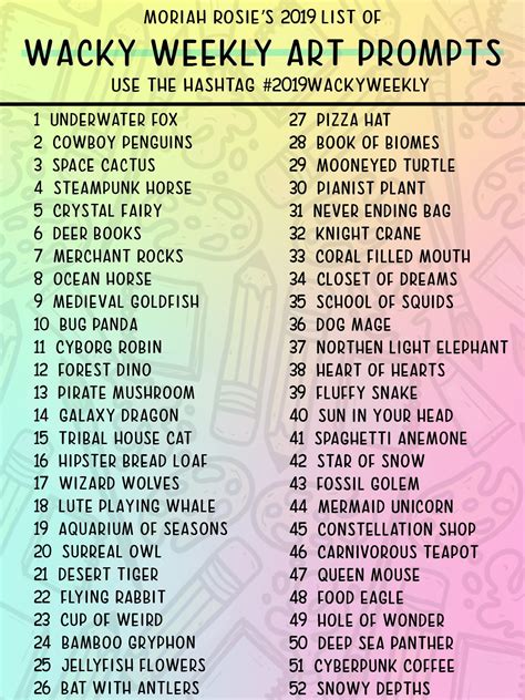 I’m happy to announce that I have created a brand new prompt list! What ...