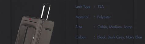 Swissbrand Grande Polyester Soft Body Medium Dark Grey Luggage Trolley ...