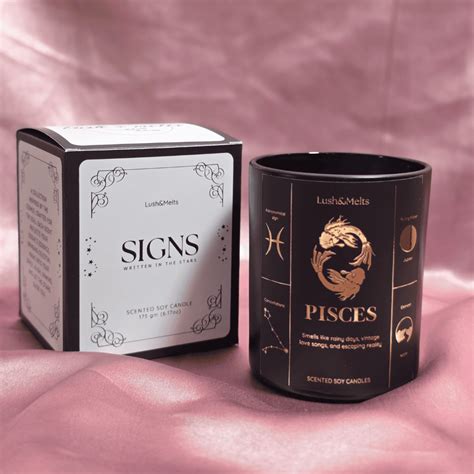 Pisces Zodiac Candle - SIGNS – Lush & Melts: Premium Soy Wax Candles ...