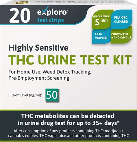 Amazon.com: [20-Pack] Exploro Highly Sensitive at Home Marijuana Drug ...